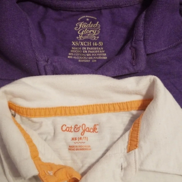 Cat & Jack Boy Polo Shirts Bundle XS 4/5 - Picture 5 of 5